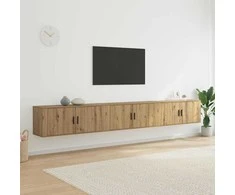 TV staliukas Sieninio televizoriaus kabineto komplektas 3 pcs