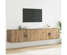 TV staliukas Sieninio televizoriaus kabineto komplektas 2 pcs