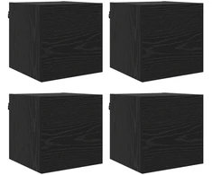 TV staliukas Sieninis televizoriaus kabinetas 4 pcs Juodojo ąžuolo