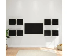 TV staliukas Sieninis televizoriaus kabinetas 8 pcs Juodojo ąžuolo