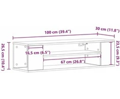 TV staliukas Televizoriaus spintelė 100 x 30 x 26,5 cm artisian oak