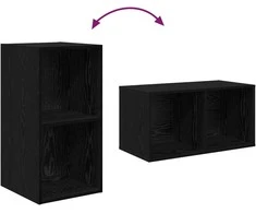 TV staliukas TV spintelių komplektas 4 pcs Juodas ąžuolas 37 x 37 x 72 cm