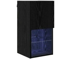 TV staliukas Sieninis televizoriaus stovas Juodas ąžuolas 30,5 x 30 x 60 cm