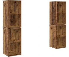 TV staliukas TV spintelių komplektas 4 pcs Senovinis medis 37 x 37 x 72 cm