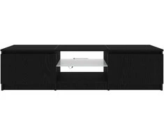 TV staliukas Televizoriaus spintelė Juodas ąžuolas 140 x 38,5 x 36 cm