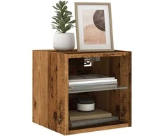 TV staliukas televizoriaus sieninė spintelė su LED lemputėmis Old Wood