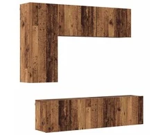 TV staliukas Televizoriaus sieninis modulis 5 pcs Senovinis medis