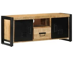 TV staliukas televizoriaus spintelė 100x30x40 cm Masyvus Rough Wood Mango