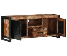 TV staliukas televizoriaus spintelė 100x30x40 cm Regeneruota medžio masyva