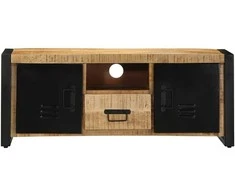 TV staliukas televizoriaus spintelė 100x30x40 cm Masyvus Rough Wood Mango
