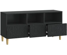 TV staliukas Televizoriaus spintelė 102 x 34,5 x 50 cm Juoda