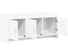 TV staliukas Televizoriaus spintelė 102 x 33 x 47 cm Balta Apdirbta mediena
