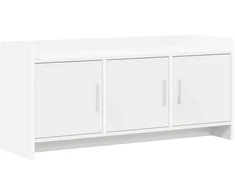TV staliukas Televizoriaus spintelė 102 x 33 x 47 cm Balta Apdirbta mediena