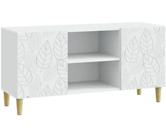 TV staliukas Televizoriaus spintelė 102 x 34,5 x 50 cm Balta