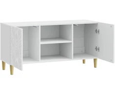 TV staliukas Televizoriaus spintelė 102 x 34,5 x 50 cm Itin blizgi balta