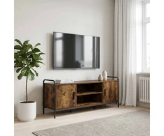 TV staliukas Televizoriaus spintelė 119 x 33 x 50 cm Dūminio ąžuolo