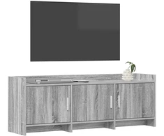 TV staliukas Televizoriaus spintelė 130 x 33 x 47 cm Pilka Sonoma