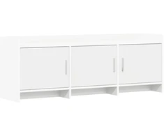TV staliukas Televizoriaus spintelė 130 x 33 x 47 cm Balta Apdirbta mediena