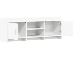 TV staliukas Televizoriaus spintelė 130 x 33 x 47 cm Balta Apdirbta mediena