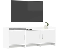 TV staliukas Televizoriaus spintelė 130 x 33 x 47 cm Balta Apdirbta mediena