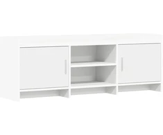 TV staliukas Televizoriaus spintelė 130 x 33 x 47 cm Balta Apdirbta mediena