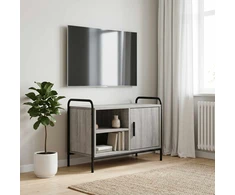 TV staliukas Televizoriaus spintelė 133 x 33 x 50 cm Pilka Sonoma