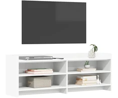TV staliukas Televizoriaus spintelė 135 x 33 x 47 cm Balta Apdirbta mediena