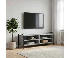 TV staliukas Televizoriaus spintelė 140 x 39,5 x 50 cm Pilka Sonoma