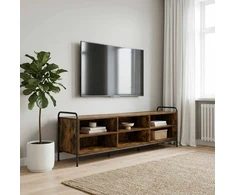 TV staliukas Televizoriaus spintelė 140 x 39,5 x 50 cm Dūminio ąžuolo