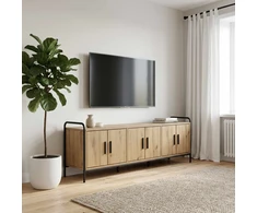 TV staliukas Televizoriaus spintelė 146 x 33 x 50 cm Artisano ąžuolo