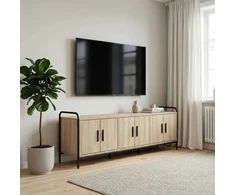 TV staliukas Televizoriaus spintelė 146 x 33 x 50 cm Sonoma ąžuolas