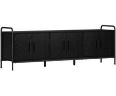 TV staliukas Televizoriaus spintelė 146 x 33 x 50 cm Juodojo ąžuolo