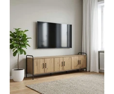 TV staliukas Televizoriaus spintelė 146 x 33 x 50 cm Artisano ąžuolo
