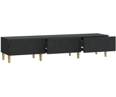 TV staliukas Televizoriaus spintelė 147 x 34,5 x 30 cm Juoda