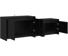 TV staliukas Televizoriaus spintelė 147 x 35 x 50 cm Juodojo ąžuolo