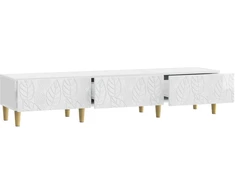 TV staliukas Televizoriaus spintelė 147 x 34,5 x 30 cm Itin blizgi balta