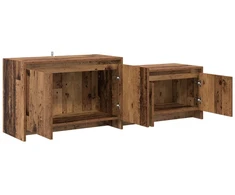 TV staliukas Televizoriaus spintelė 147 x 35 x 50 cm Ąžuolo mediena