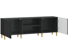 TV staliukas Televizoriaus spintelė 150 x 31 x 50 cm Juoda Apdirbta mediena