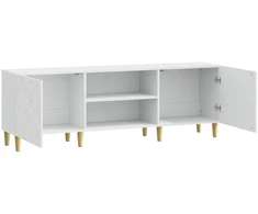 TV staliukas Televizoriaus spintelė 150 x 31 x 50 cm Itin blizgi balta
