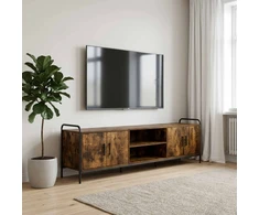 TV staliukas Televizoriaus spintelė 167,5 x 33 x 50 cm Dūminio ąžuolo