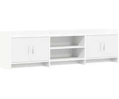 TV staliukas Televizoriaus spintelė 168 x 33 x 47 cm Balta Apdirbta mediena
