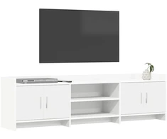 TV staliukas Televizoriaus spintelė 168 x 33 x 47 cm Balta Apdirbta mediena