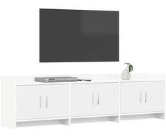 TV staliukas Televizoriaus spintelė 168 x 33 x 47 cm Balta Apdirbta mediena