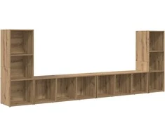 TV staliukas TV spintelių komplektas 4 pcs Amatininkų ąžuolas