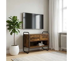TV staliukas Televizoriaus spintelė 60 x 30 x 50 cm Dūminio ąžuolo