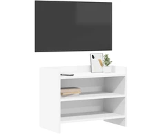 TV staliukas Televizoriaus spintelė 60 x 33 x 47 cm Balta Apdirbta mediena