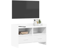 TV staliukas Televizoriaus spintelė 71,5 x 33 x 47 cm Balta Apdirbta mediena