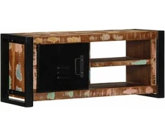 TV staliukas televizoriaus spintelė 80x30x35 cm Regeneruota medžio masyva