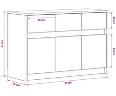 TV staliukas Televizoriaus spintelė 91 x 34 x 61 cm Artisano ąžuolo
