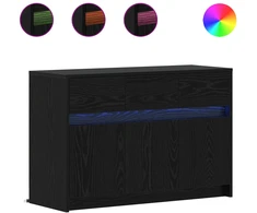TV staliukas Televizoriaus spintelė 91 x 34 x 61 cm Juodojo ąžuolo